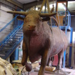 Behan bull hoisted front view - John Behan sculptor Artist Please call or email us for enquires regarding Johns work